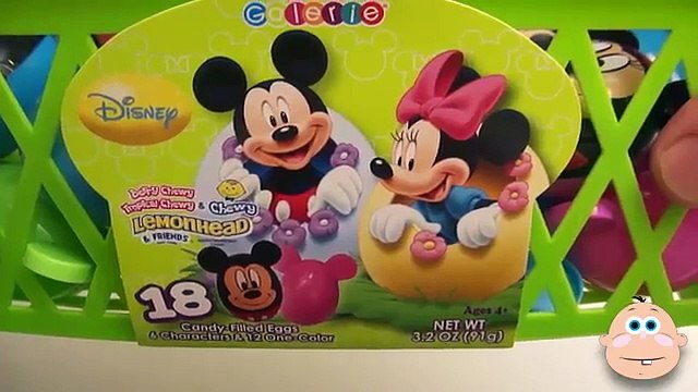 Opening Disney Surprise Egg Basket! Eggs Filled With Toys, Candy, and Fun!