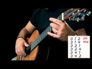 "EXERCÍCIO" (Nível 1) Tabela de Digitação nº2 no Violão - Cordas e Música (Farofa) Aul.10/Vio./Mod.2