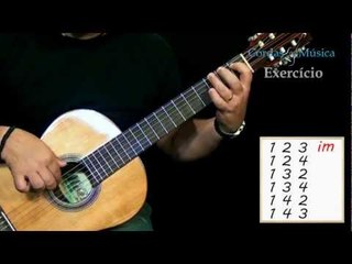 "EXERCÍCIO" (Nível 2) Tabela de Digitação nº2 no Violão - Cordas e Música (Farofa) Aul.11/Vio./Mod.2