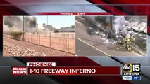 Driver escapes massive truck fire at I-10/40th Street
