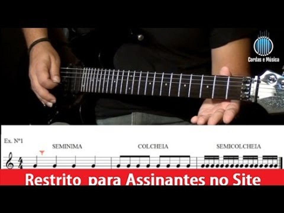 Guitarra - Leitura Musical para Guitarra 1ª Lição (Parte2) - Cordas e Música