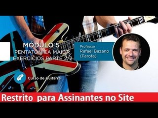 Guitarra - Exercícios com a Pentatônica Maior Parte 2/2 - Cordas e Música