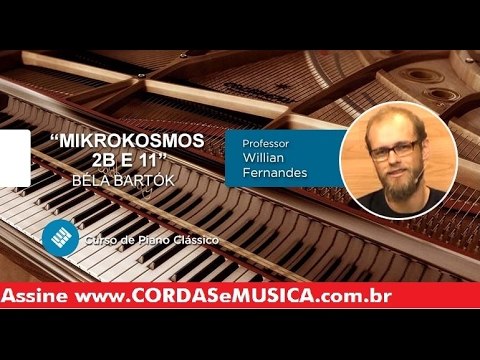 Mikrokosmos 2b e 11 - Béla Bartók (AULA DE PIANO CLÁSSICO) - Cordas e Música