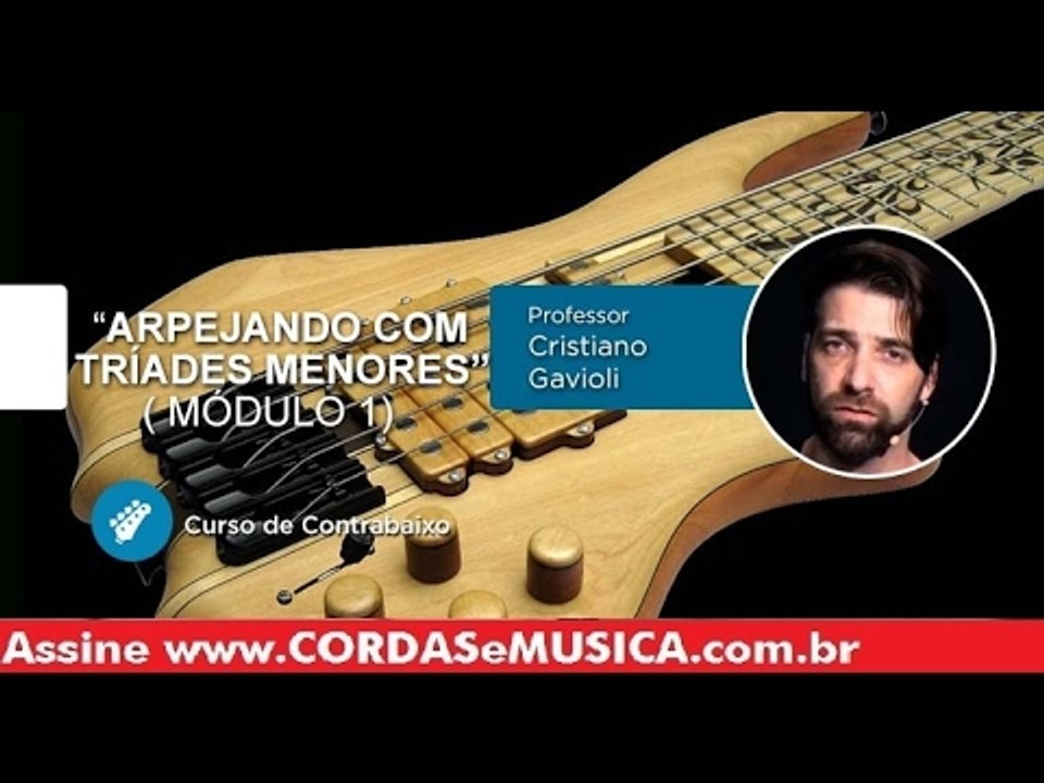 Contrabaixo - Arpejando com Tríades Menores - Cordas e Música