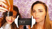 Double ASMR Wet Mouth Sounds & Eating Cupcakes! Binaural Ear to Ear Whisper, 3Dio Lip Smacking