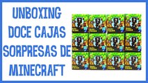 Unboxing doce cajas sorpresas de MINECRAFT