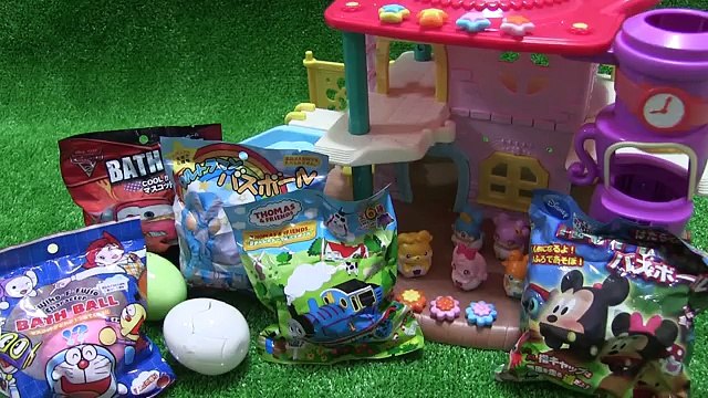ヒミツのここたまハウスでバスボール ドラえもん トーマス ウルトラマン ディズニー カーズ びっくらたまご 入浴剤 Doraemon Thomas Ultraman Disney Bath ball
