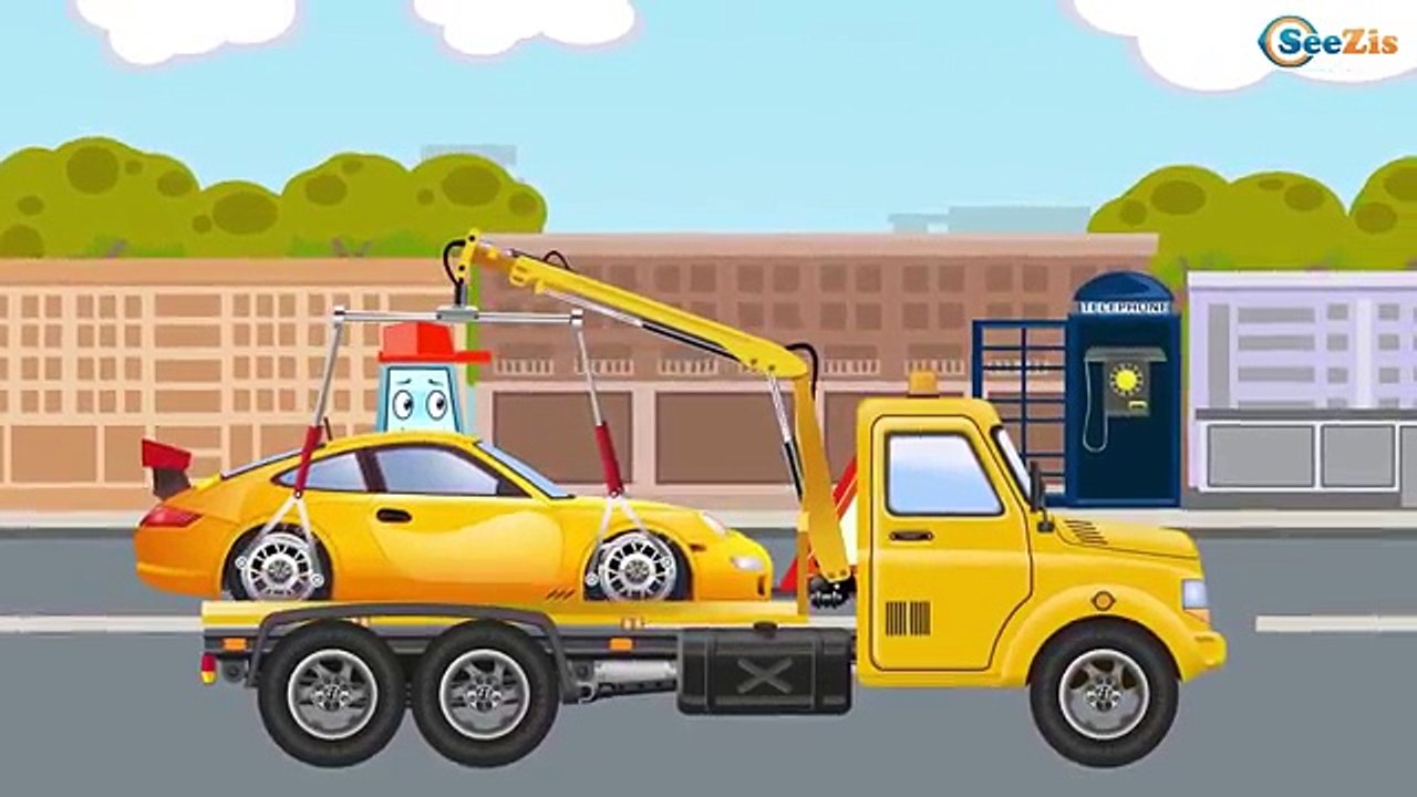 ✔ Dépanneuse Voiture de course pour enfants. Tiki Taki Dessins Animes ✔