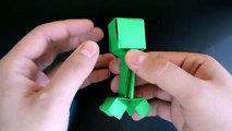 Origami: Minecraft Creeper / Rastejador - Instruções em português PT BR