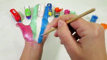 Learn color Chuggington Finger Family trains how to make colorful body for kid DIY cartoon for kids