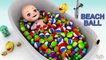 3D Baby doll bath time Play Learn colors with Balls - Teach colours for kids Children Toddlers