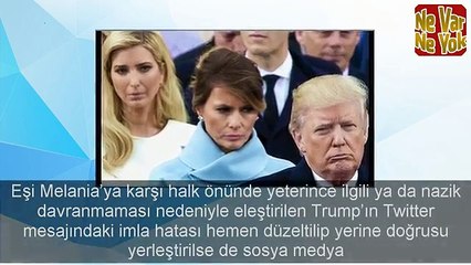 Donald Trump yine rezalete imza attı karısının ismini yazamıyor!