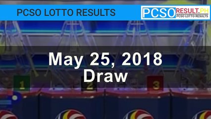 PCSO Lotto Results Today May 25, 2018 (6/58, 6/45, 4D, Swertres, STL & EZ2)