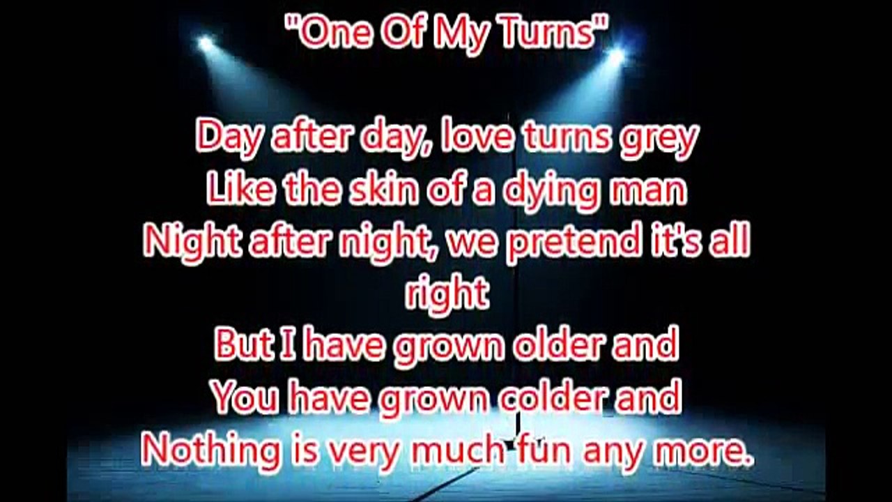 One of My Turns - Pink Floyd (Lyrics)