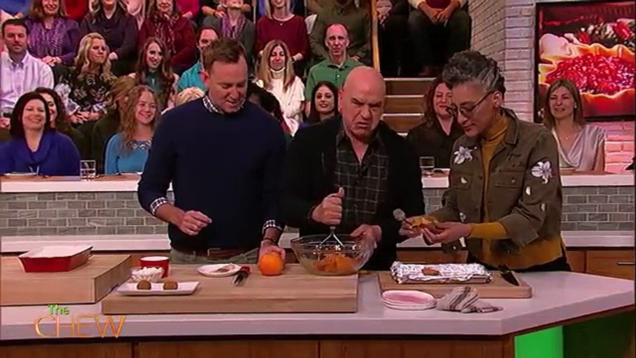 The Chew Makes Yam Balls Recipe from Scandals Guillermo Diaz