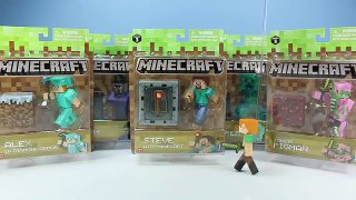 Minecraft Jazwares Series 3 Action Figures Steve Alex Pigman & More