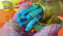 PlaySkool Marvel Heros Playdoh Can heads – Captain America Iron Man by DisneyToysReview