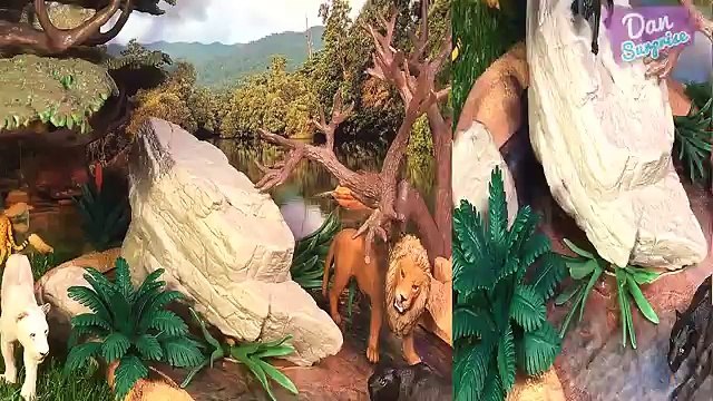 MY TOP 8 FAVOURITE BIG CATS for kids! 3D Puzzle Surprise Toys - Prehistoric Smilodon White Tiger