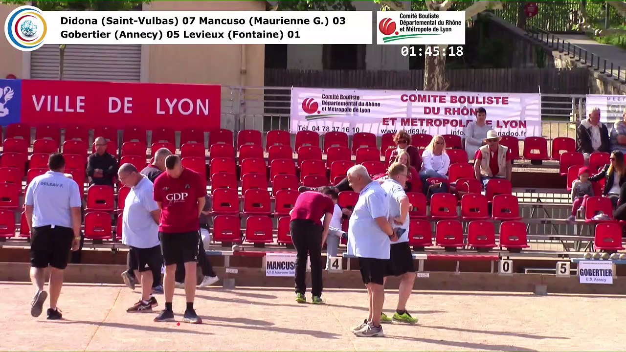 Premières parties, première phase M1, 106èmes Tournois Boulistes de Pentecôte, Lyon 2018