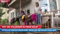 Köy sel sularının altında kaldı