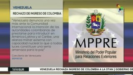Venezuela el rechaza ingreso de Colombia a la OTAN