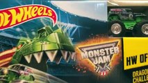 MONSTER JAM Dragon Blast Challenge Set Grave Digger Hot Wheels