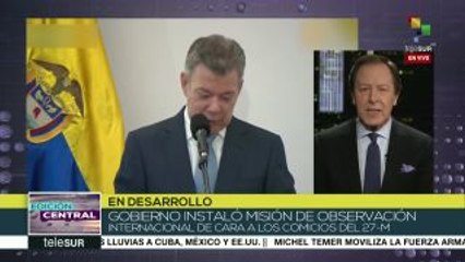 Colombia: instalan misión de observación internacional para comicios