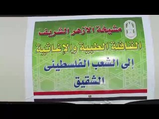 ننشر أول فيديو لقوافل المساعدات الإنسانية التي أرسلها الأزهر لغزة