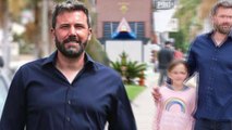 Ben Affleck looks happy and healthy as he kisses daughter Seraphina on the head after family church service