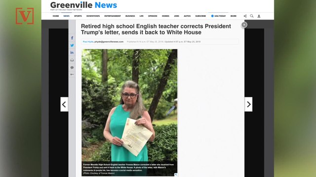 Retired Teacher Corrects Letter From President Trump, Sends It Back To The White House