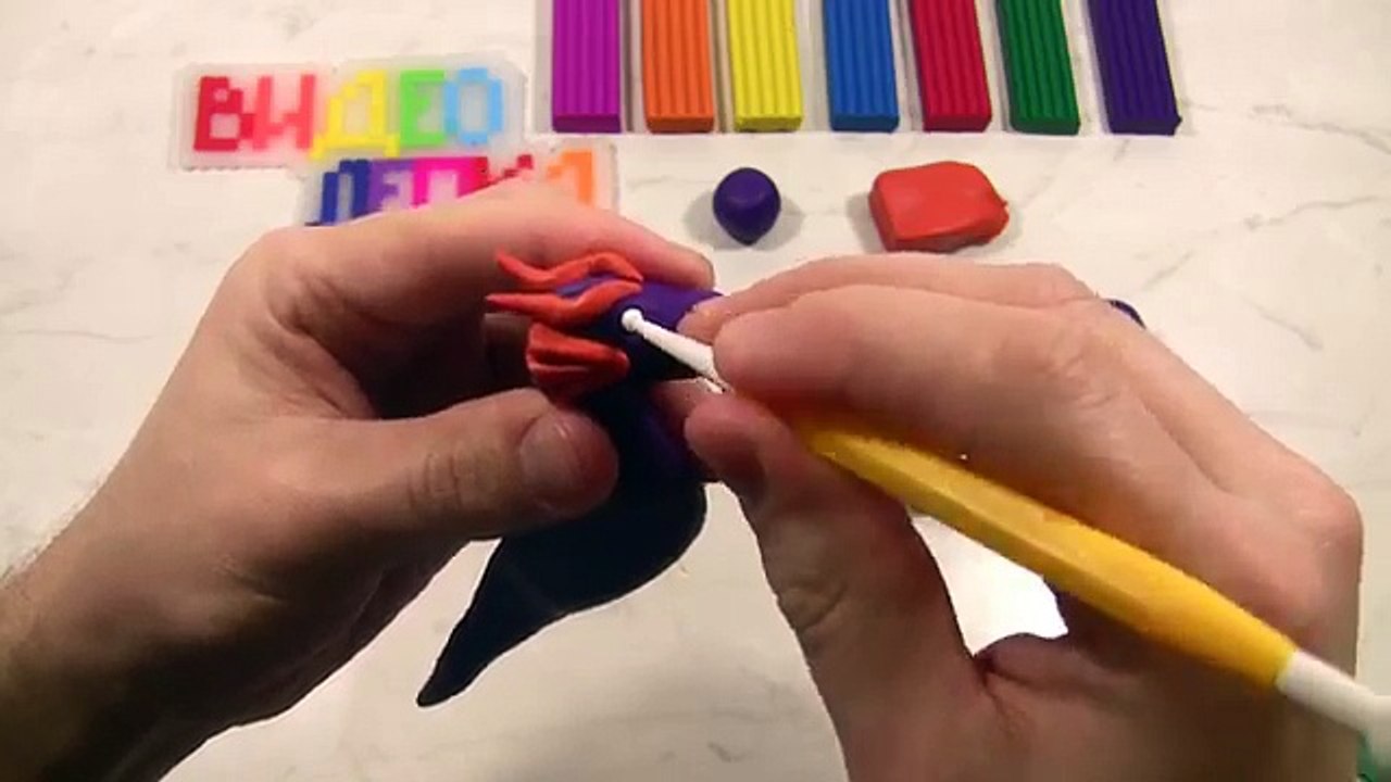 Дракон из пластилина. Лепка для детей | Видео Лепка