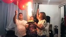 Gas Balloons And Birthday Candle Does Not Go Too Well