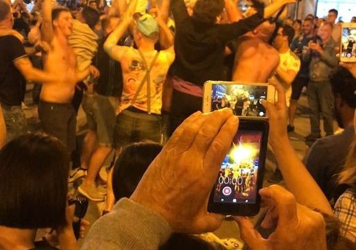 Real Madrid Fans Celebrate Champions League Final Victory in Madrid's Puerta del Sol