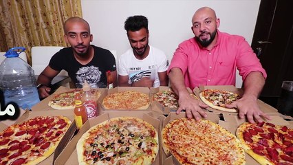 تحدي ٨ بيتزا سحس ضد سلطان و نواف  || Pizza Challenge S7S vs Sultan & Nawaf