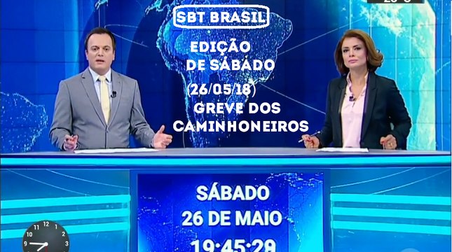 Inicio do SBT Brasil (26/05/18) (Sábado) - Greve dos Caminhoneiros