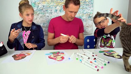 ALL MARKERS CHALLENGE w_ our DAD!!!