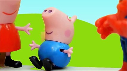 Peppa Pig com medo de Escorpião e Homem Aranha Playskool vai ajudar Brinquedos Toys