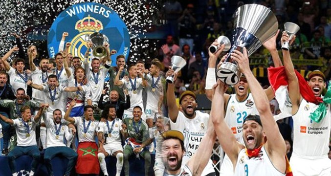 Real Madrid Hem Futbolda Hem de Basketbolda Avrupa'da Zafer Yaşadı