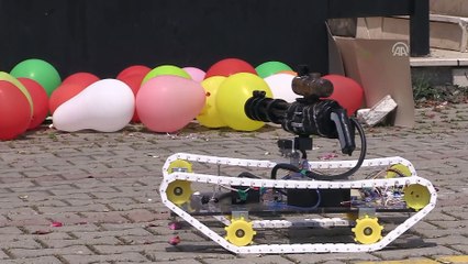 Lise öğrencisinden lazer güdümlü insansız tank prototipi - BURSA