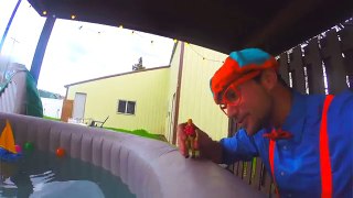 Boats for Kids with Blippi | Learn Colors in the Hot Tub