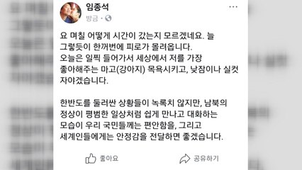 임종석 "남북 정상 일상처럼 만나...편안함·안정감 전달했으면" / YTN