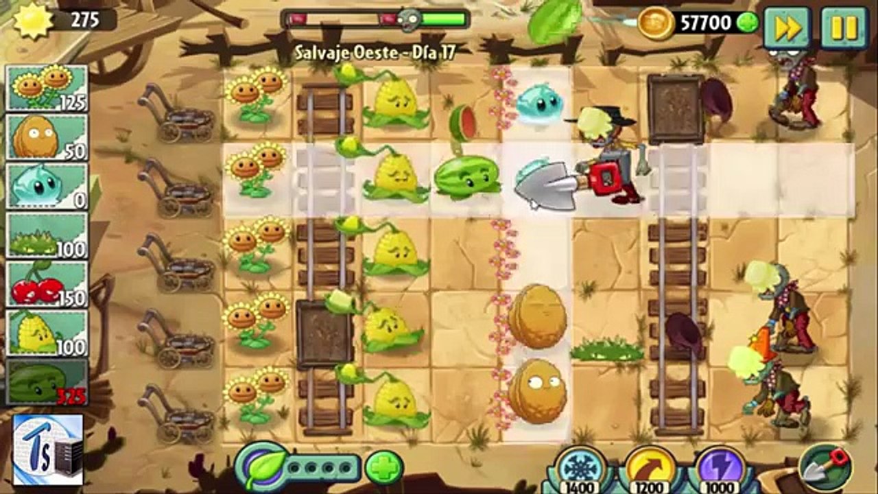 Plants vs zombies 2, Salvaje Oeste día 17