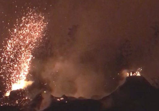 Fissure Reactivates in Hawaii, Spattering Lava and Emitting Gas