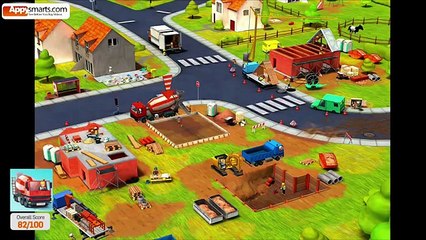 Little Builders - Truck, Crane & Digger for Kids - video review/gameplay