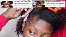 Sleekest How to: Sleek Low Ponytail Ever for THICK, KINKY Natural Hair!! | ft. Curly HerGivenHair