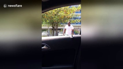 Run! Man hits pregnant wife in face with football after trick shot goes wrong