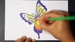 how to draw butterfly 3 - como dibujar una mariposa - como pintar una mariposa