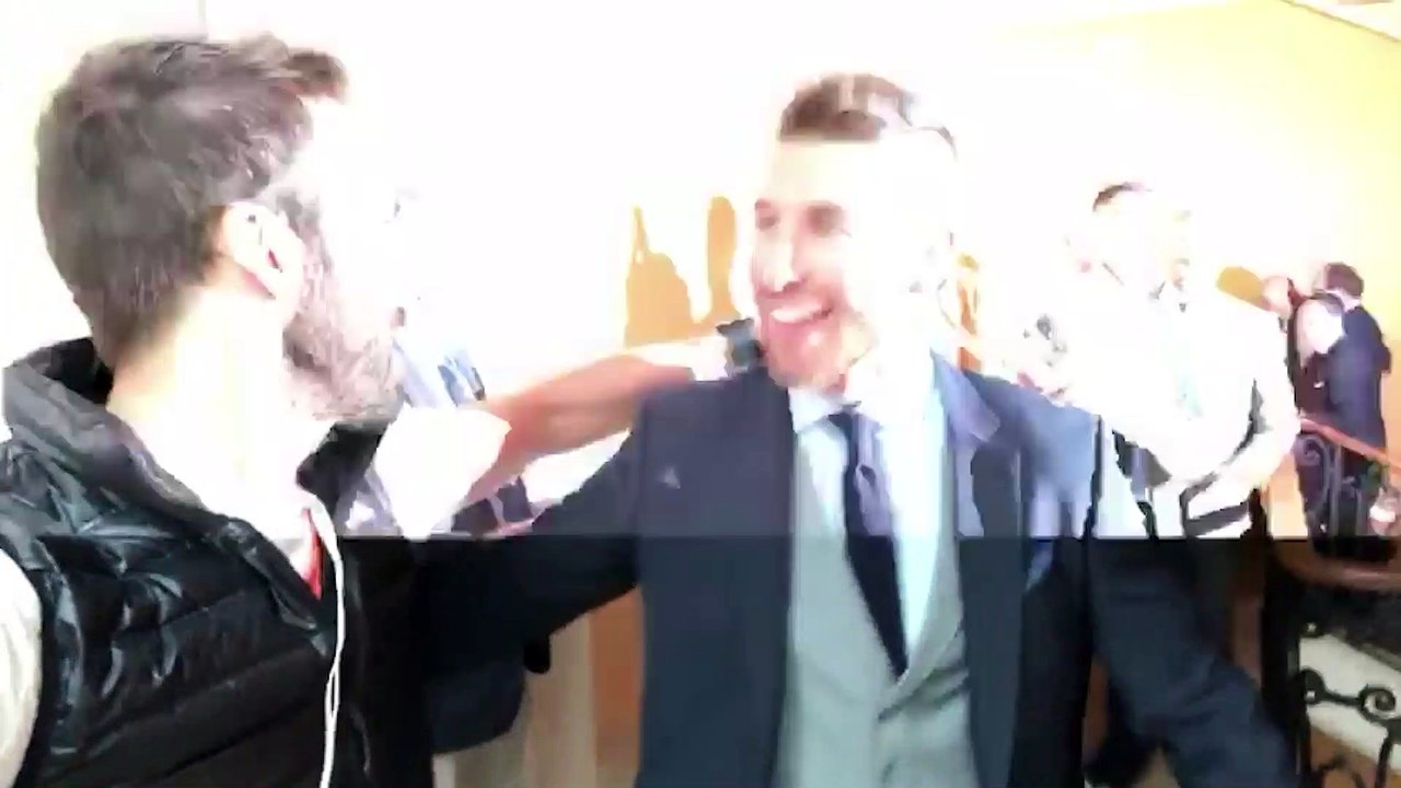 Ojeda junto a los jugadores del Real Madrid en la celebración de la Champions