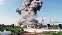 МЧС Республики Беларусь заснял процесс взрыва моста через Припять.