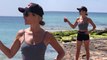 Amanda Holden, 47, parades her incredibly toned physique in a sporty crop top and skimpy biker shorts during intense hike in Portugal